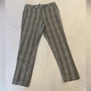 ANNE KLEIN Women’s Pull On Ponte Pants, Plaid, Size 8